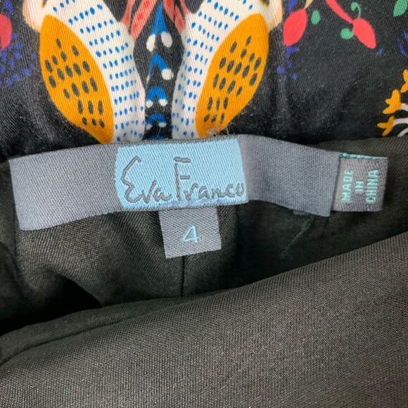 Anthropologie Eva Franco Whimsy Woodland Flora Fauna Pattern Midi Skirt Size 4 - Picture 8 of 12